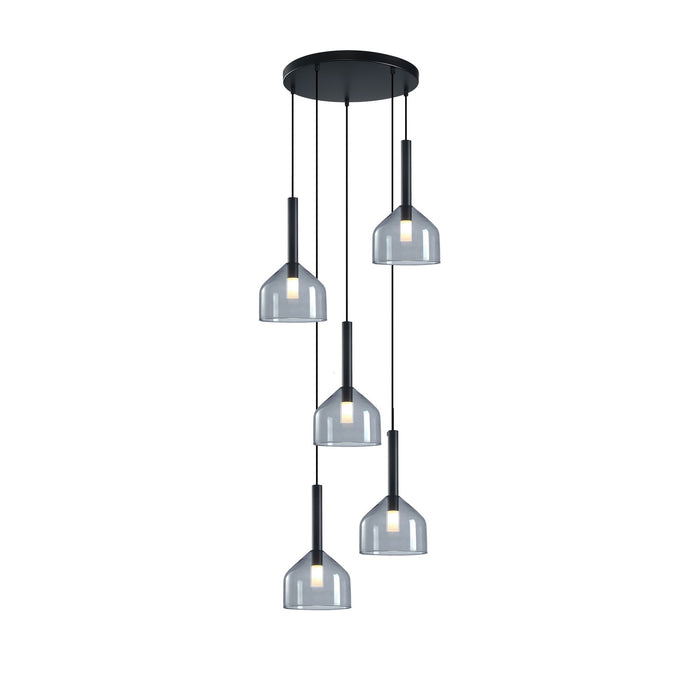 Artcraft AC11955BK Five Light Chandelier, Black