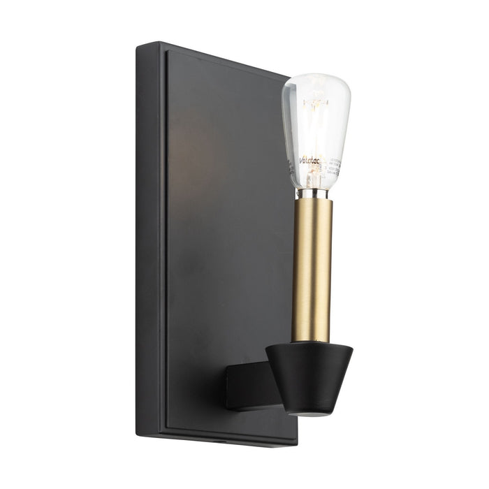 Artcraft AC11981BB One Light Wall Sconce, Black and Brushed Brass