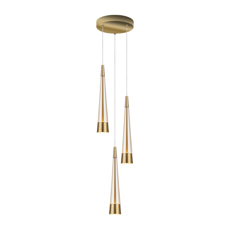 Artcraft AC6823BR LED Chandelier, Brass
