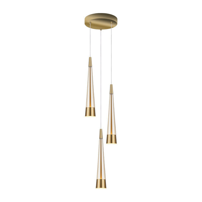 Artcraft AC6823BR LED Chandelier, Brass