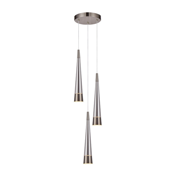 Artcraft AC6823SM LED Chandelier, Pearl Black and Smoke