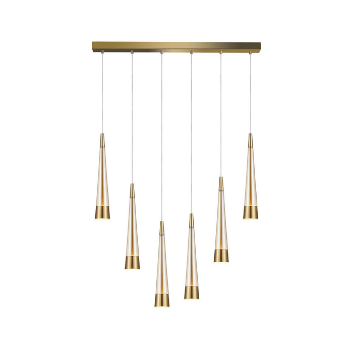 Artcraft AC6826BR LED Island Pendant, Brass