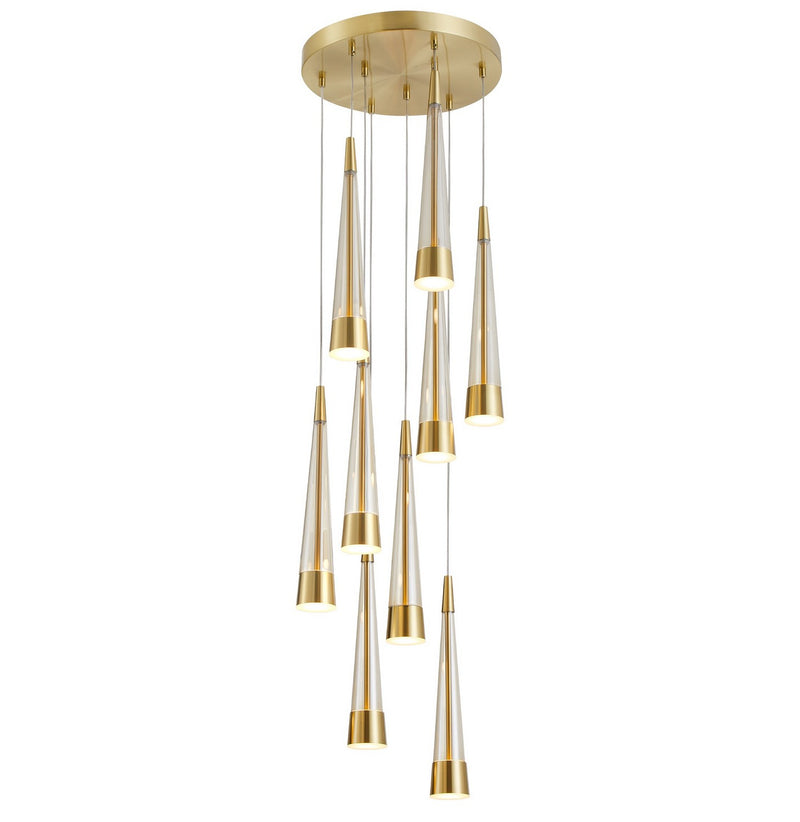 Artcraft AC6829BR LED Chandelier, Brass