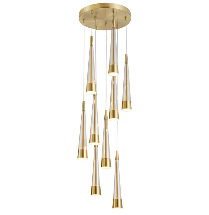 Artcraft AC6829BR LED Chandelier, Brass