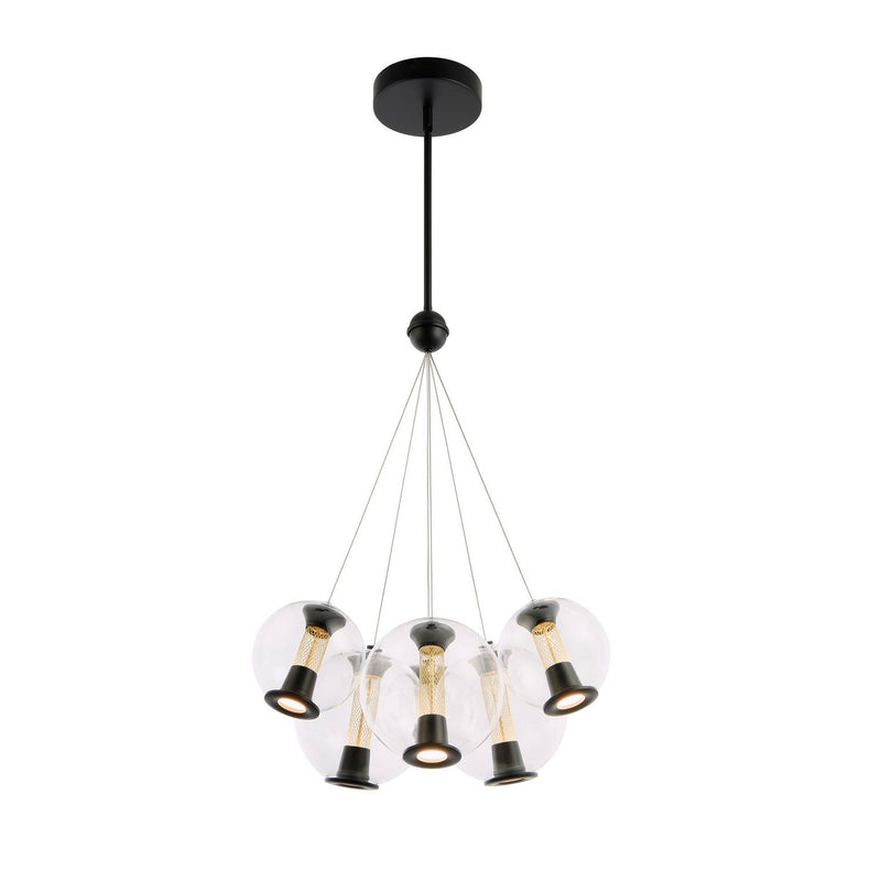 Artcraft AC6846BK LED Chandelier, Black