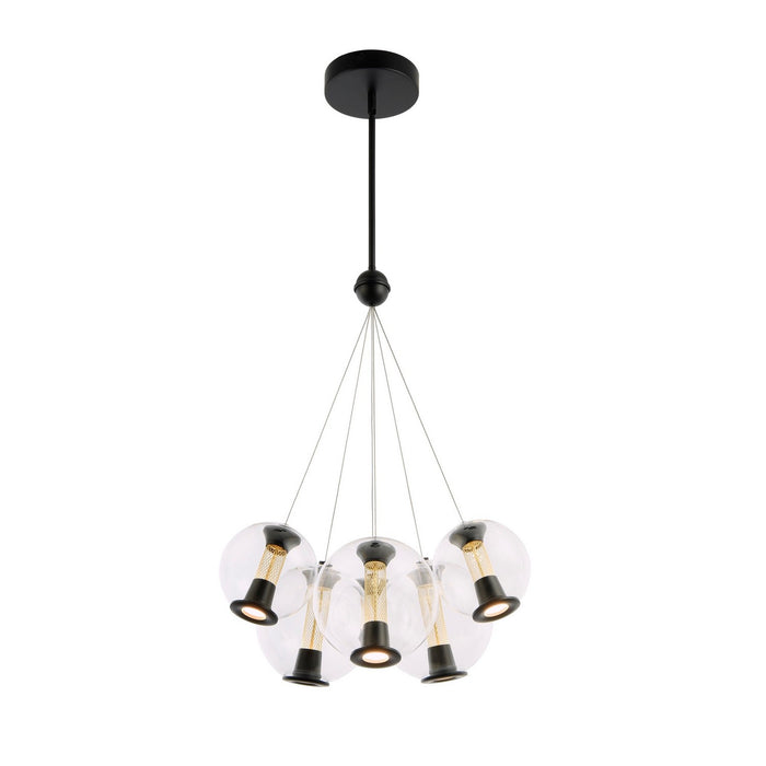 Artcraft AC6846BK LED Chandelier, Black
