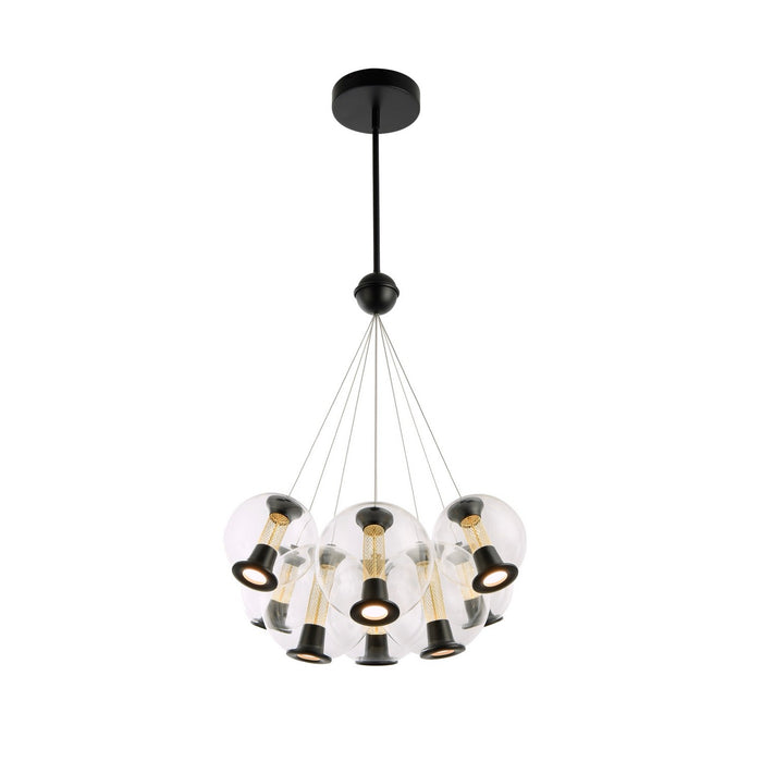 Artcraft AC6848BK LED Chandelier, Black