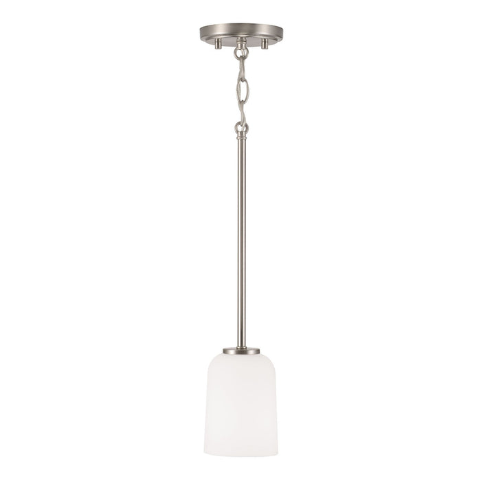 Capital Lighting 348812BN-542 One Light Mini Pendant, Brushed Nickel