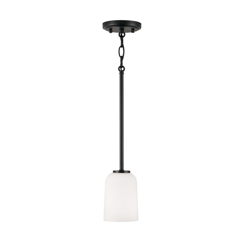 Capital Lighting 348812MB-542 One Light Mini Pendant, Matte Black