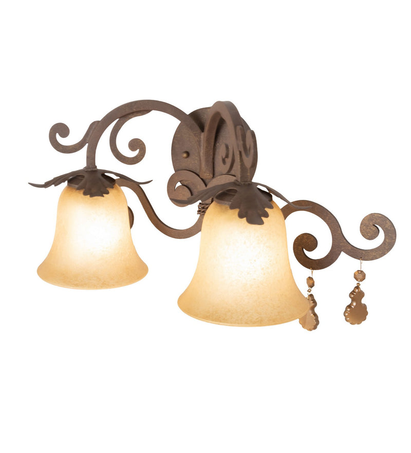 Meyda Tiffany 120185 Two Light Wall Sconce, Pompeii Gold