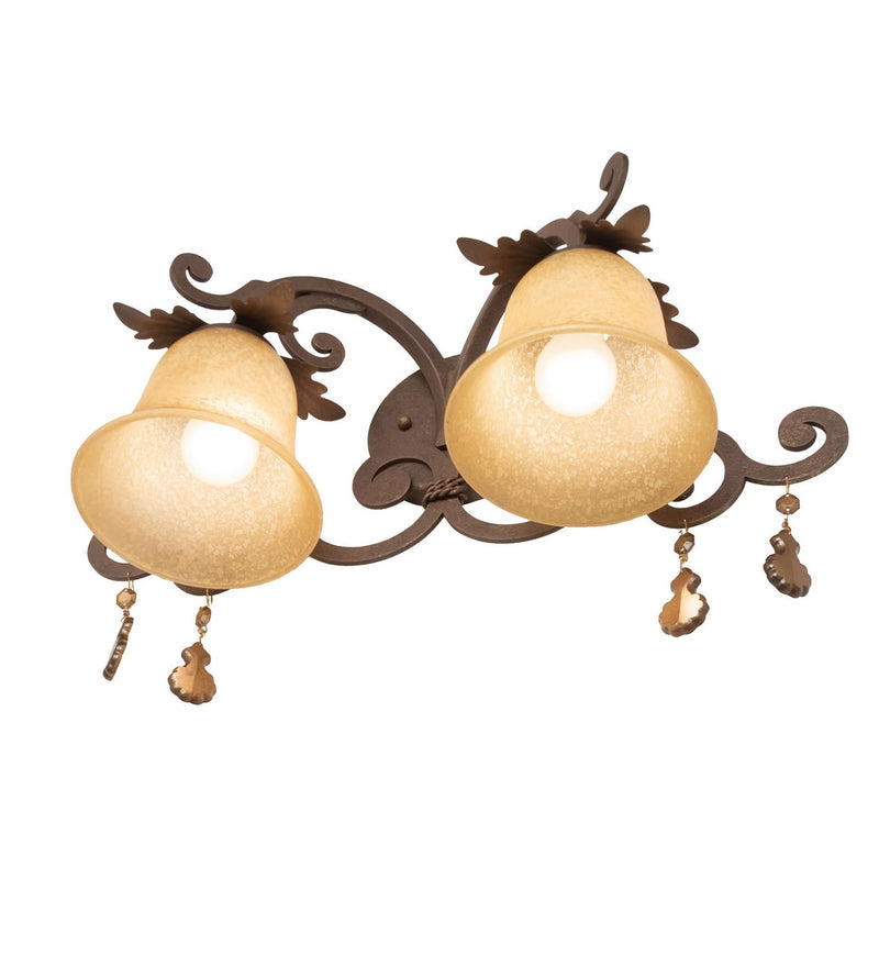 Meyda Tiffany 120185 Two Light Wall Sconce, Pompeii Gold