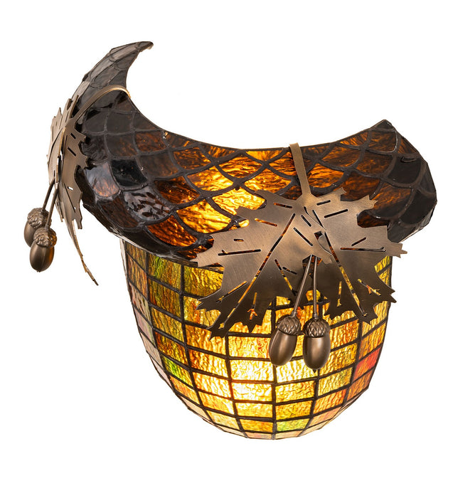 Meyda Tiffany 246867 Two Light Wall Sconce, Antique Copper