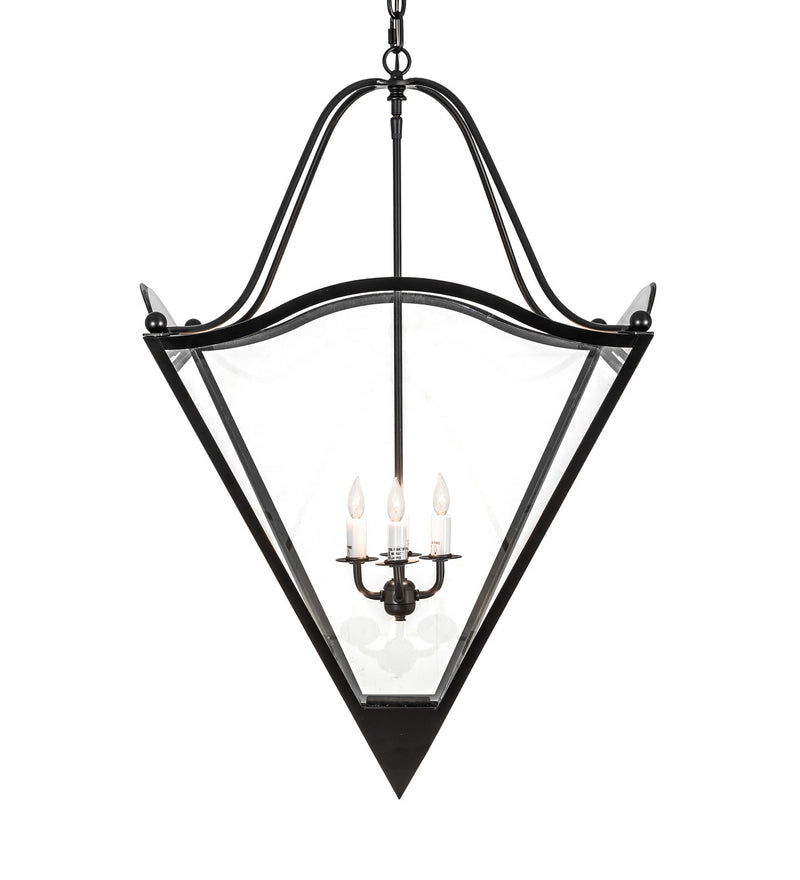Meyda Tiffany 255438 Four Light Pendant, Blackwash