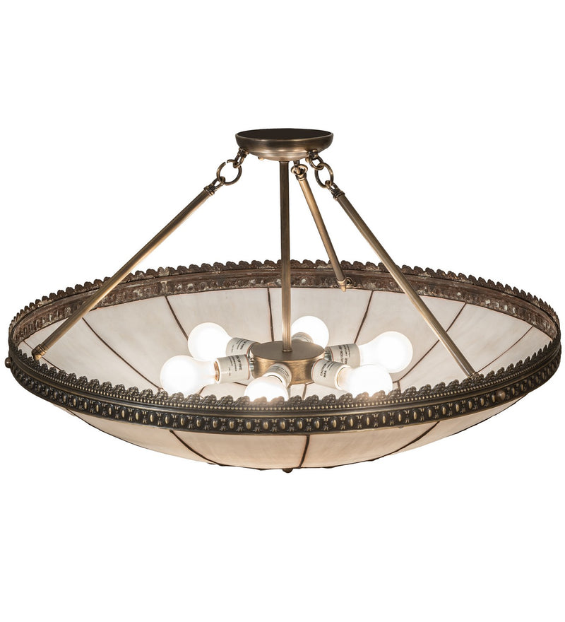 Meyda Tiffany 268622 Six Light Semi-Flushmount, Hi-Lited Craftsman Brown