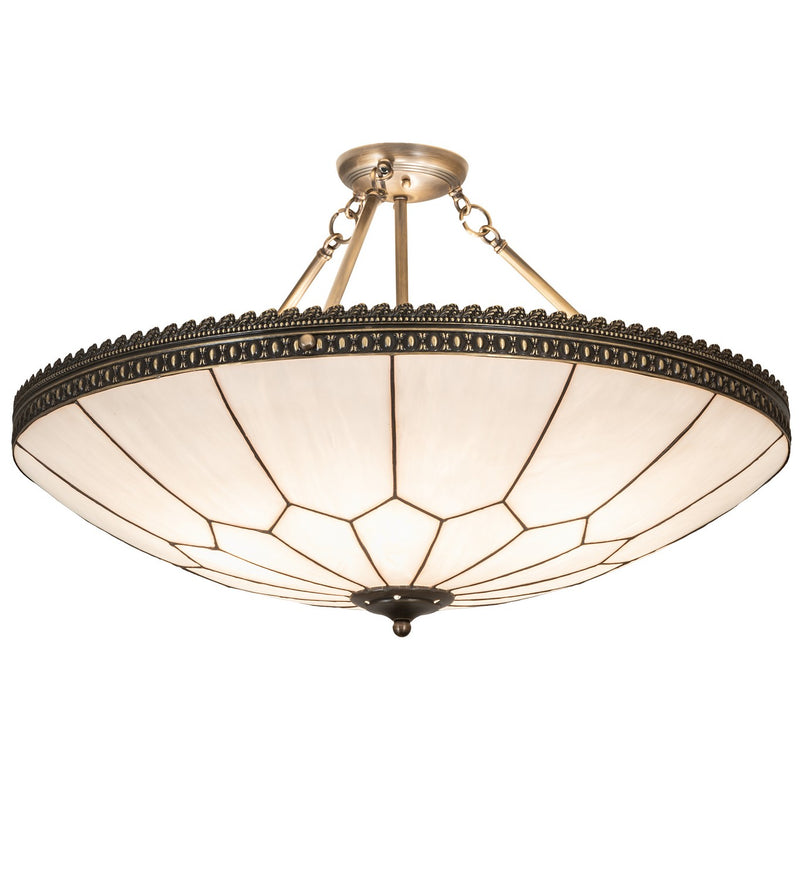 Meyda Tiffany 268622 Six Light Semi-Flushmount, Hi-Lited Craftsman Brown