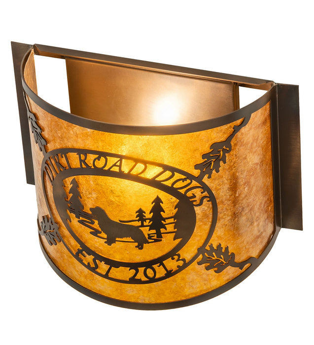 Meyda Tiffany 271583 One Light Wall Sconce, Dark Burinished Antique Copper