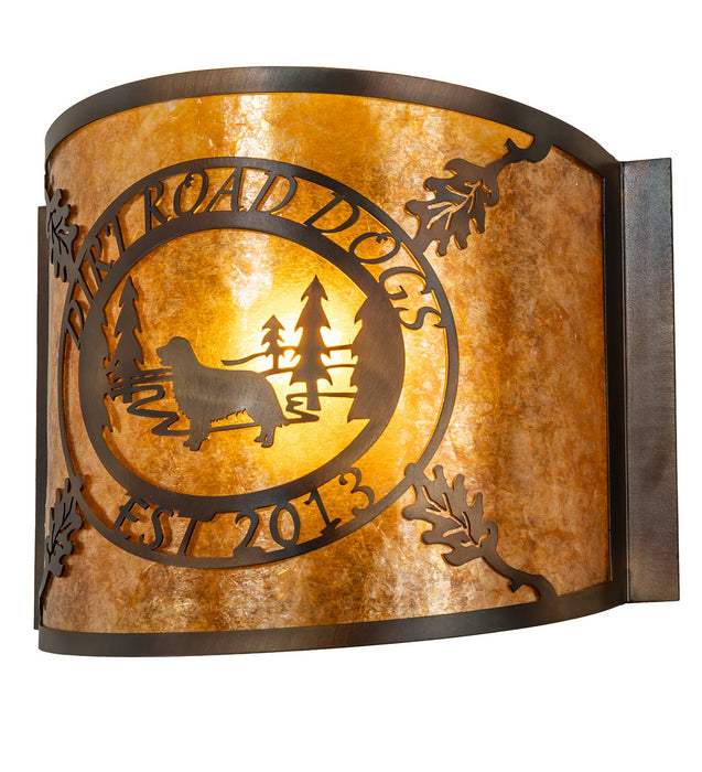 Meyda Tiffany 271583 One Light Wall Sconce, Dark Burinished Antique Copper