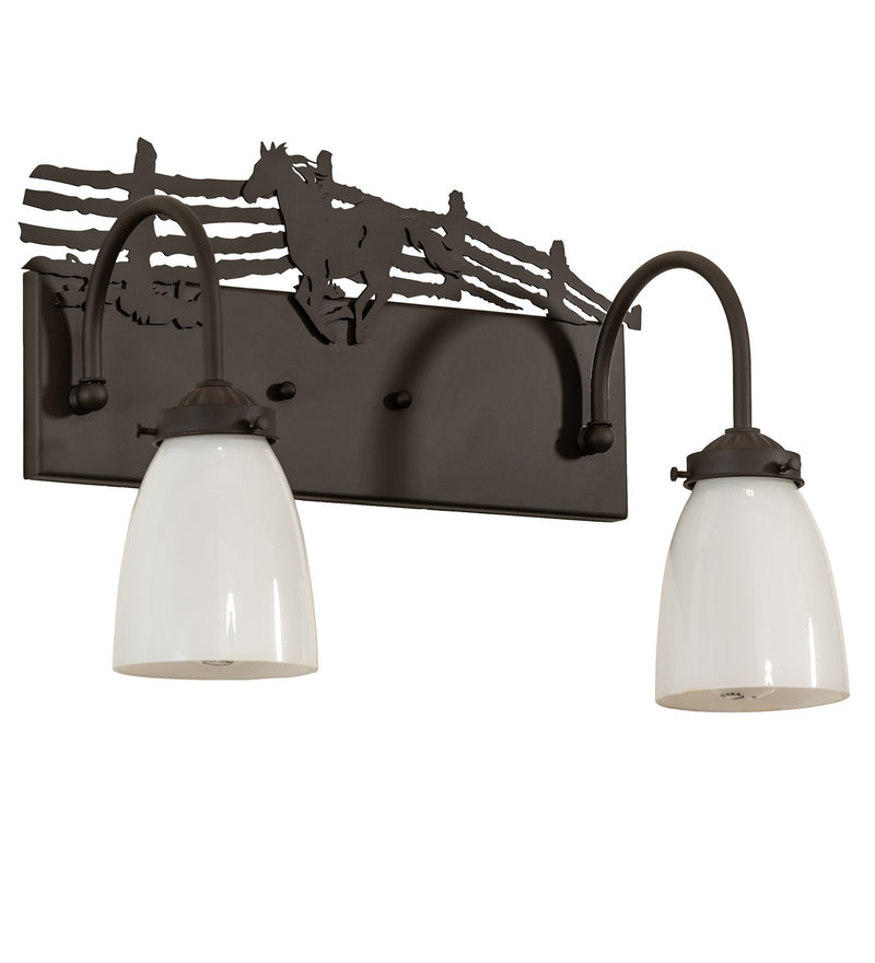 Meyda Tiffany 271604 Two Light Vanity, Oil Rubbed Bronze