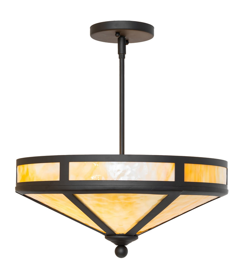 Meyda Tiffany 271606 Two Light Semi-Flushmount, Oil Rubbed Bronze