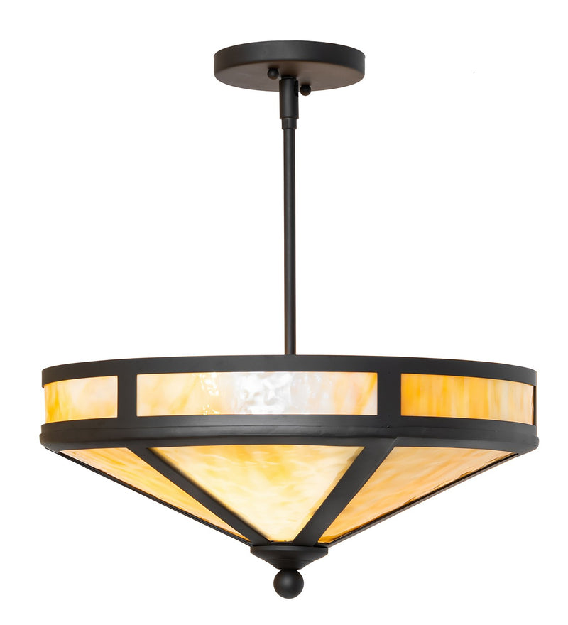Meyda Tiffany 271606 Two Light Semi-Flushmount, Oil Rubbed Bronze
