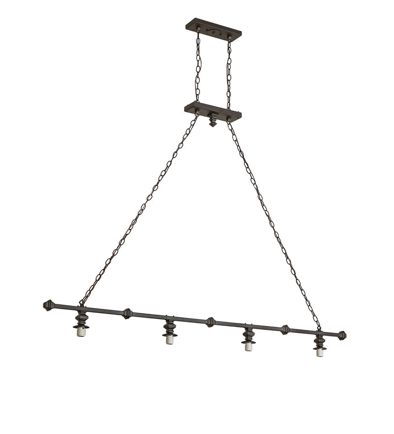Meyda Tiffany 271619 Four Light Island Pendant Hardware, Oil Rubbed Bronze