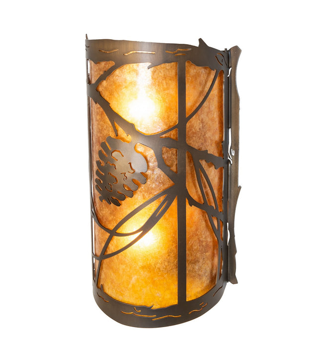 Meyda Tiffany 272092 Two Light Wall Sconce, Antique Copper