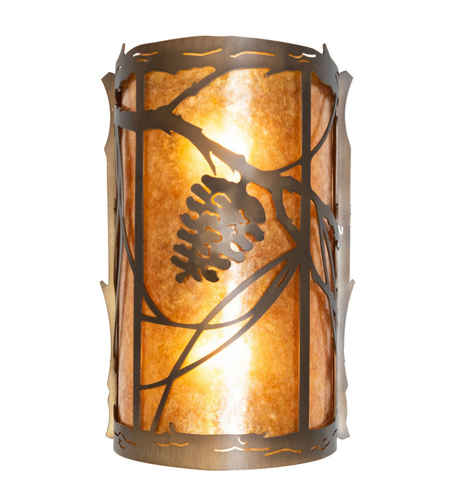 Meyda Tiffany 272092 Two Light Wall Sconce, Antique Copper