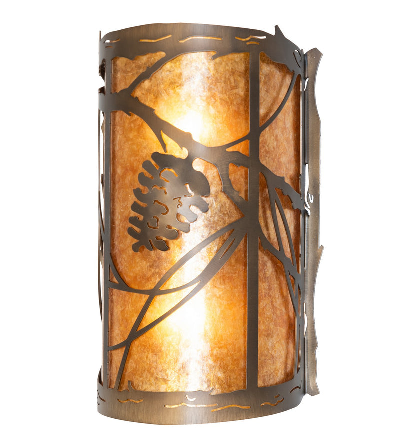 Meyda Tiffany 272092 Two Light Wall Sconce, Antique Copper