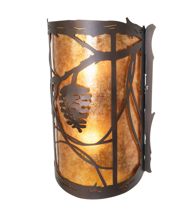 Meyda Tiffany 272362 Two Light Wall Sconce, Mahogany Bronze