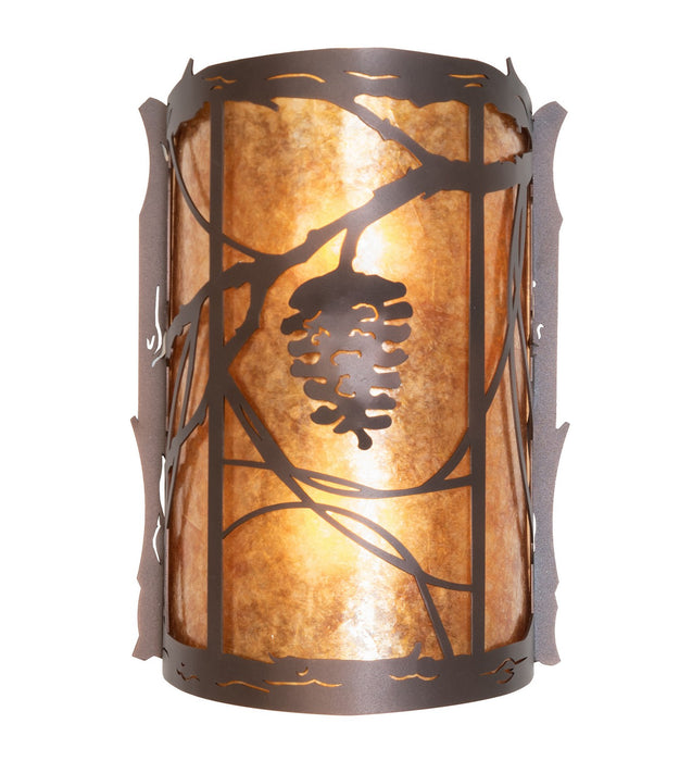 Meyda Tiffany 272362 Two Light Wall Sconce, Mahogany Bronze