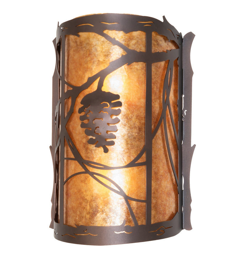 Meyda Tiffany 272362 Two Light Wall Sconce, Mahogany Bronze