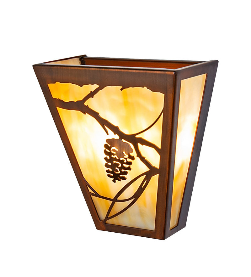 Meyda Tiffany 272495 Three Light Wall Sconce, Vintage Copper