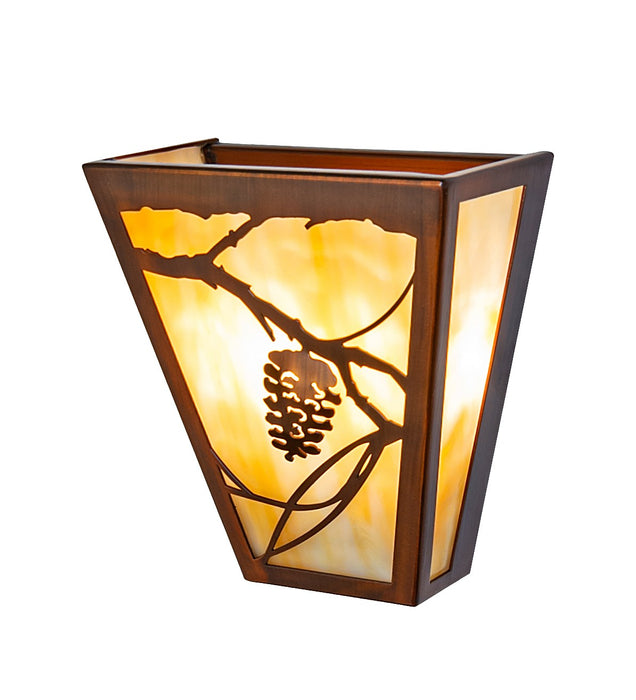 Meyda Tiffany 272495 Three Light Wall Sconce, Vintage Copper