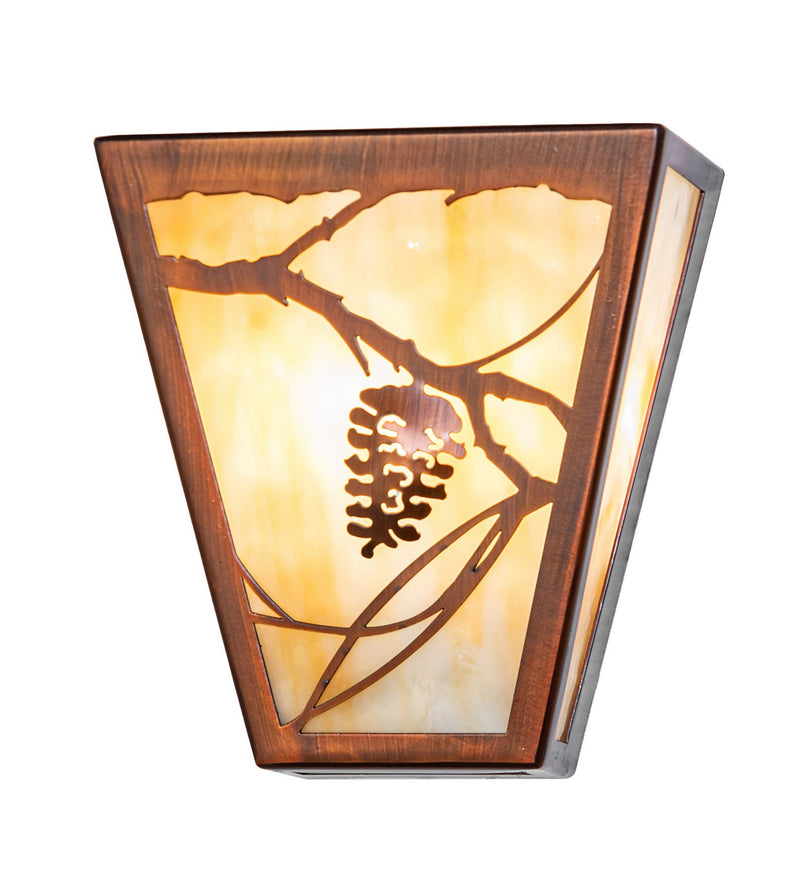 Meyda Tiffany 272495 Three Light Wall Sconce, Vintage Copper