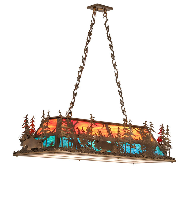 Meyda Tiffany 274075 Six Light Pendant, Antique Copper