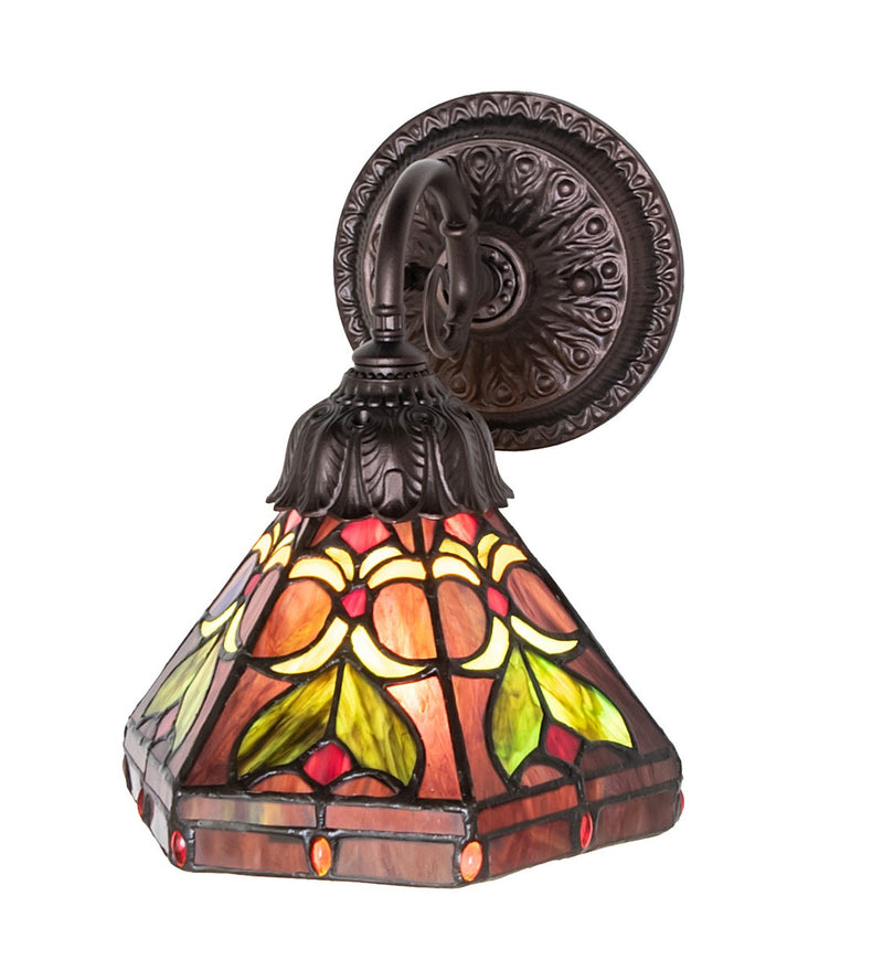 Meyda Tiffany 274146 One Light Wall Sconce, Mahogany Bronze