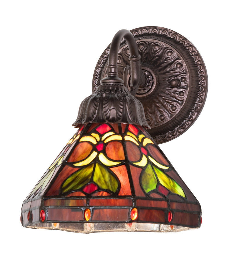 Meyda Tiffany 274146 One Light Wall Sconce, Mahogany Bronze
