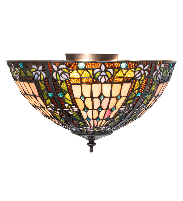 Meyda Tiffany 274336 Three Light Flushmount, Earth