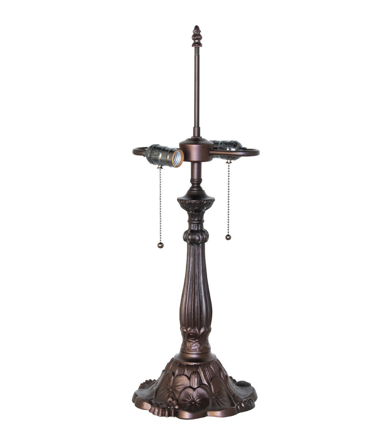 Meyda Tiffany 274412 Two Light Table Base, Mahogany Bronze
