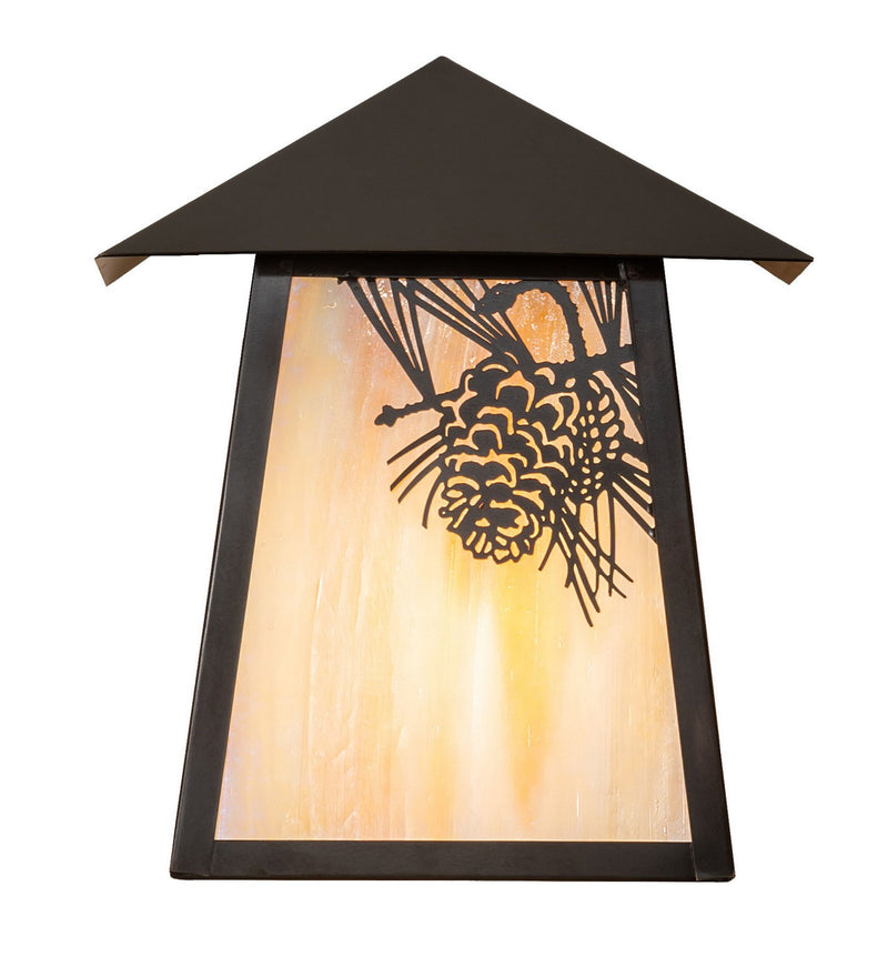 Meyda Tiffany 29533 One Light Wall Sconce, Craftsman Brown