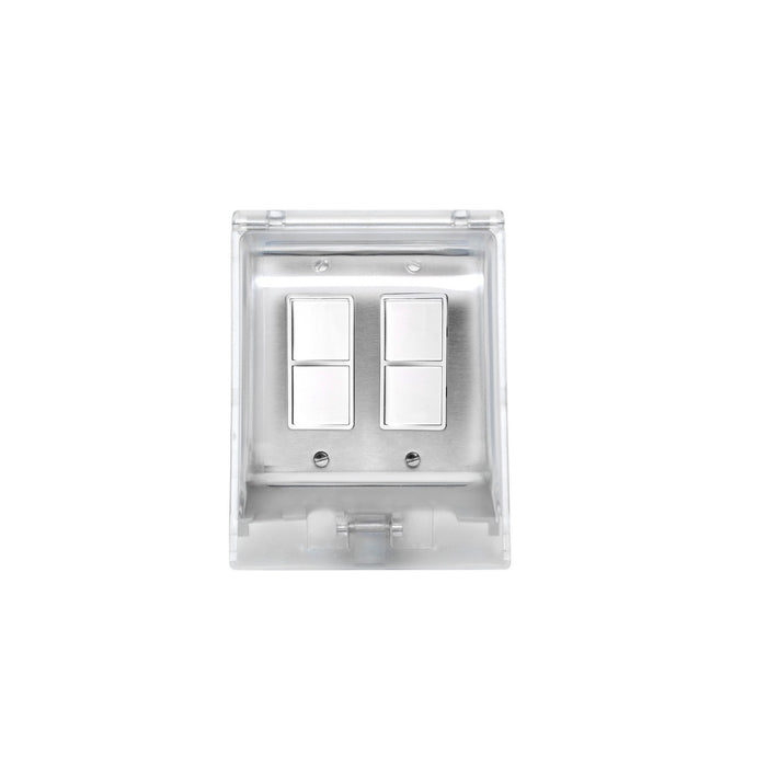 Eurofase EFDOWPS Dual Duplex Switch Weatherproof Surface Mount And Gang Box, Stainless Steel