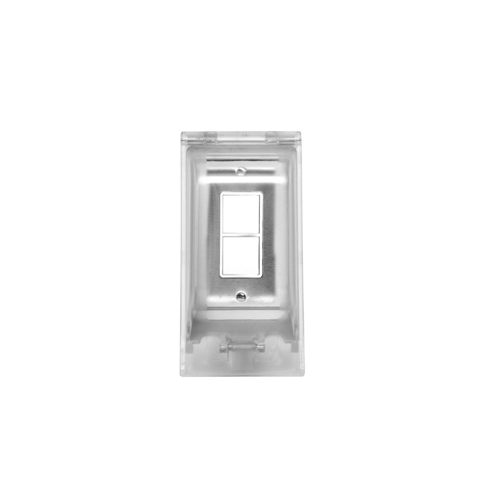 Eurofase EFSOWPS Single Duplex Switch Weatherproof Flush Mount And Gang Box, Stainless Steel