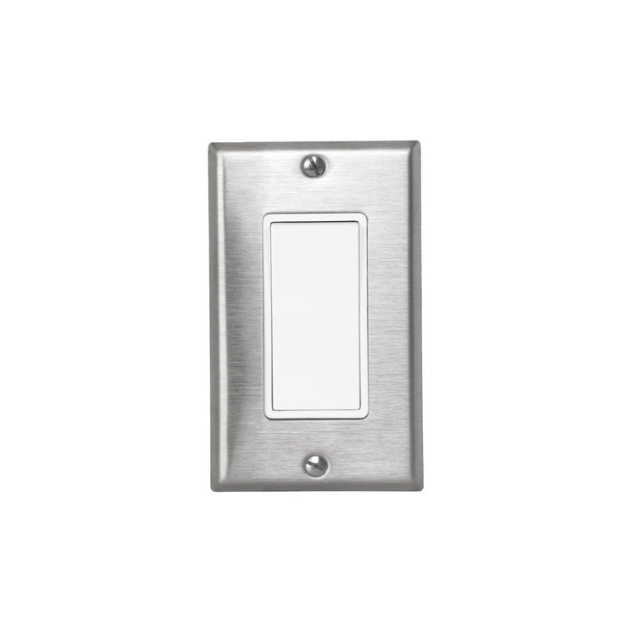 Eurofase EFSSPS1 On/Off Switch With Plate And Box, Stainless Steel