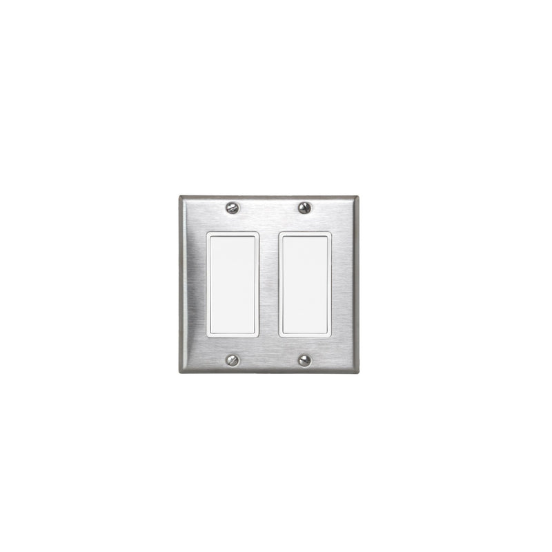 Eurofase EFSSPS2 On/Off Switch With Plate And Box, Stainless Steel