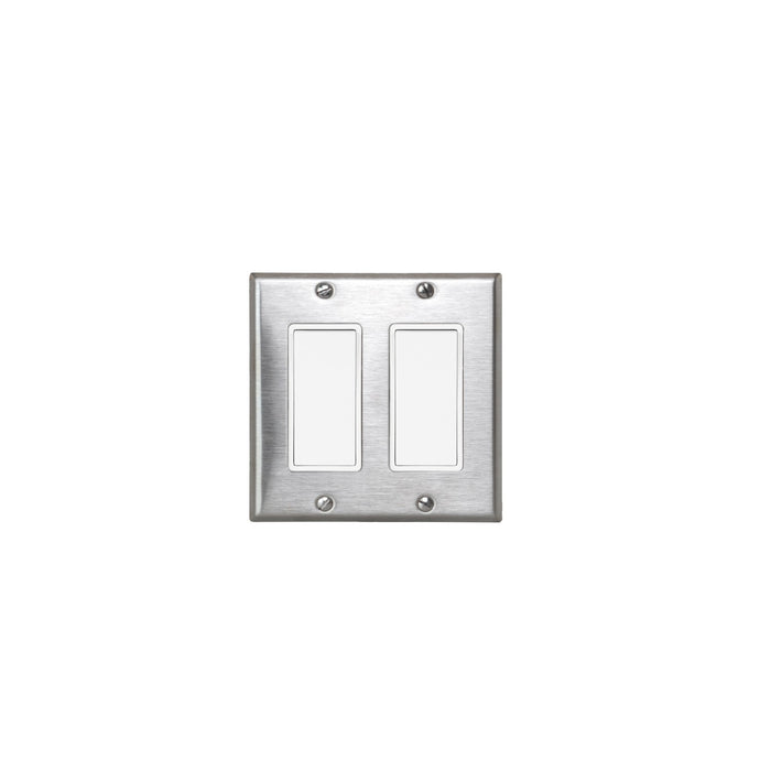 Eurofase EFSSPS2 On/Off Switch With Plate And Box, Stainless Steel