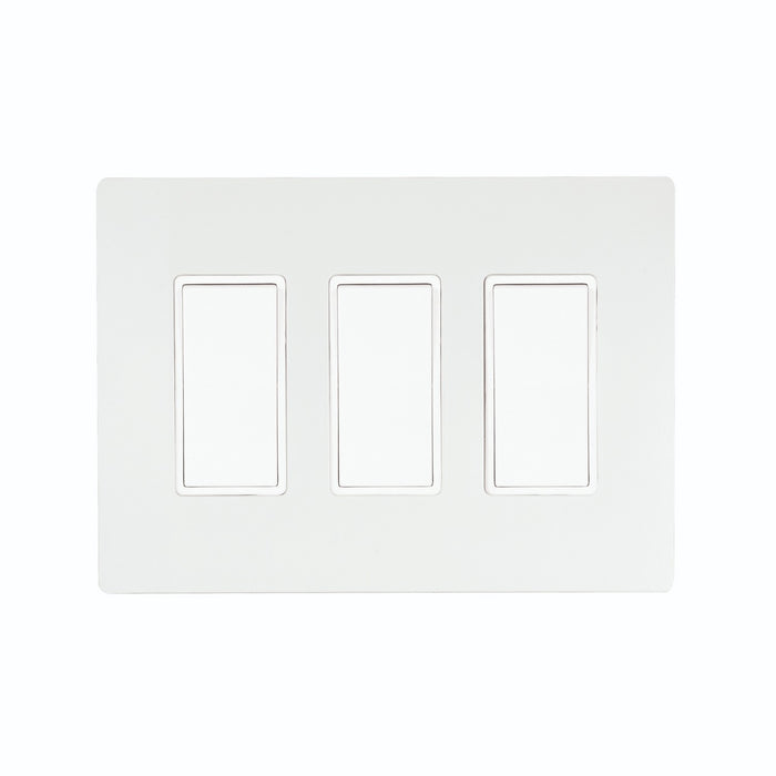 Eurofase EFSSPW3 On/Off Switch With Screwless Plate And Box, White