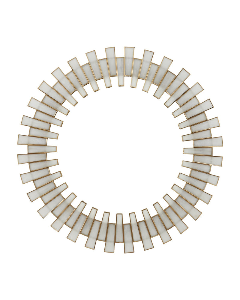 Currey and Company 1000-0145 Mirror, Antique Brass/White/Mirror