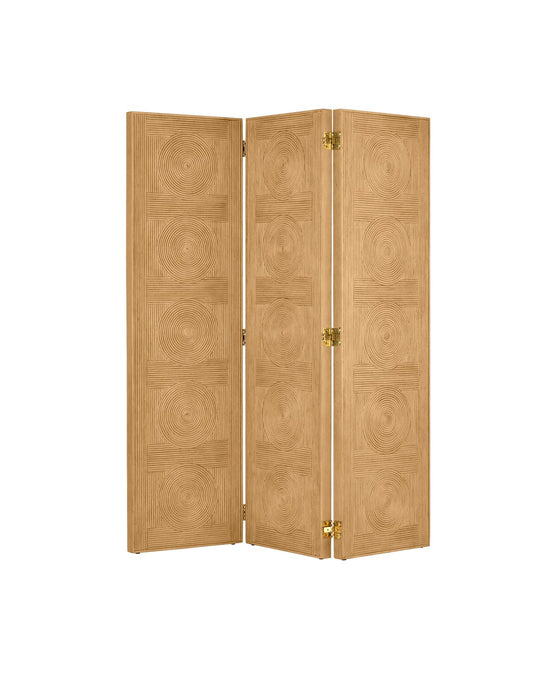 Currey and Company 1000-0151 Screen, Sea Sand/Brass