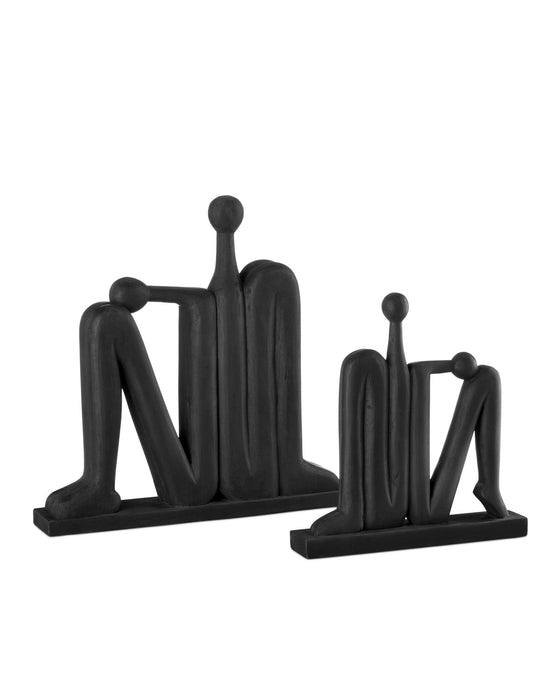 Currey and Company 1200-0758 Figure Set of 2, Black