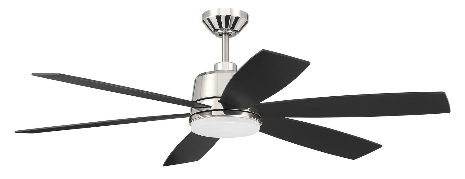 Craftmade HGN54PLN6 54"Ceiling Fan, Polished Nickel